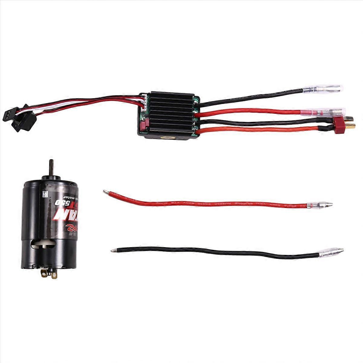 550 Brushed Motor Waterproof ESC 320A Speed Control Combination Set for 1/10 RC Car Crawler Axial SCX10 55T