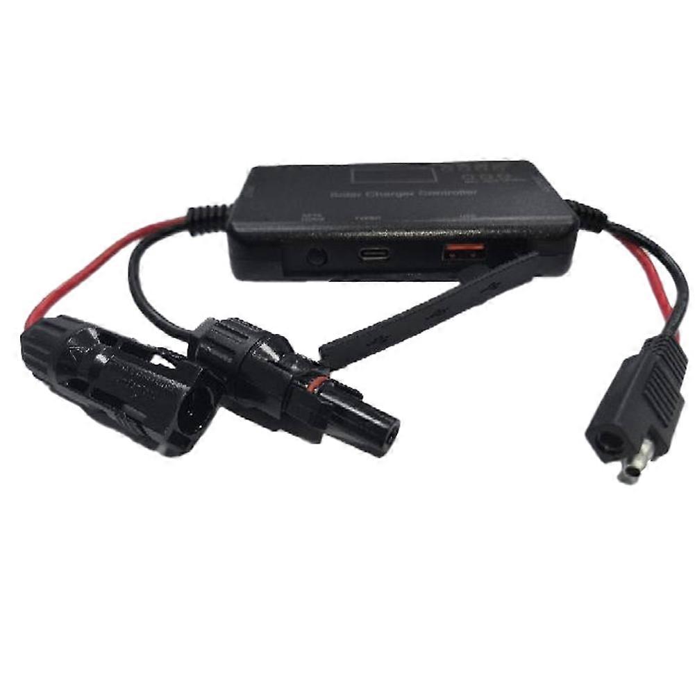 20A PWM Solar Controllers with USB and Type-C Outports Solar Panel Chargers Regulator Efficient Charging