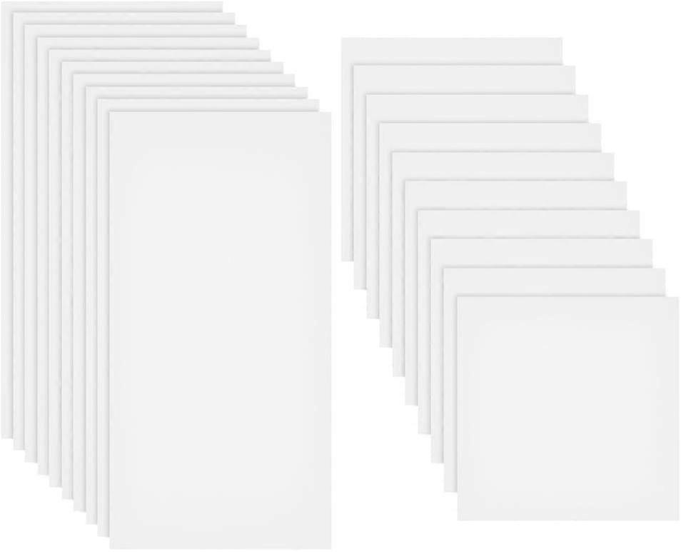 20 Sheets Mylar Template Sheets Blank Mylar Stencil Sheets Milky Translucent Stencils Laser Cutting Templates Rectangle Square Stencils for DIY Painti