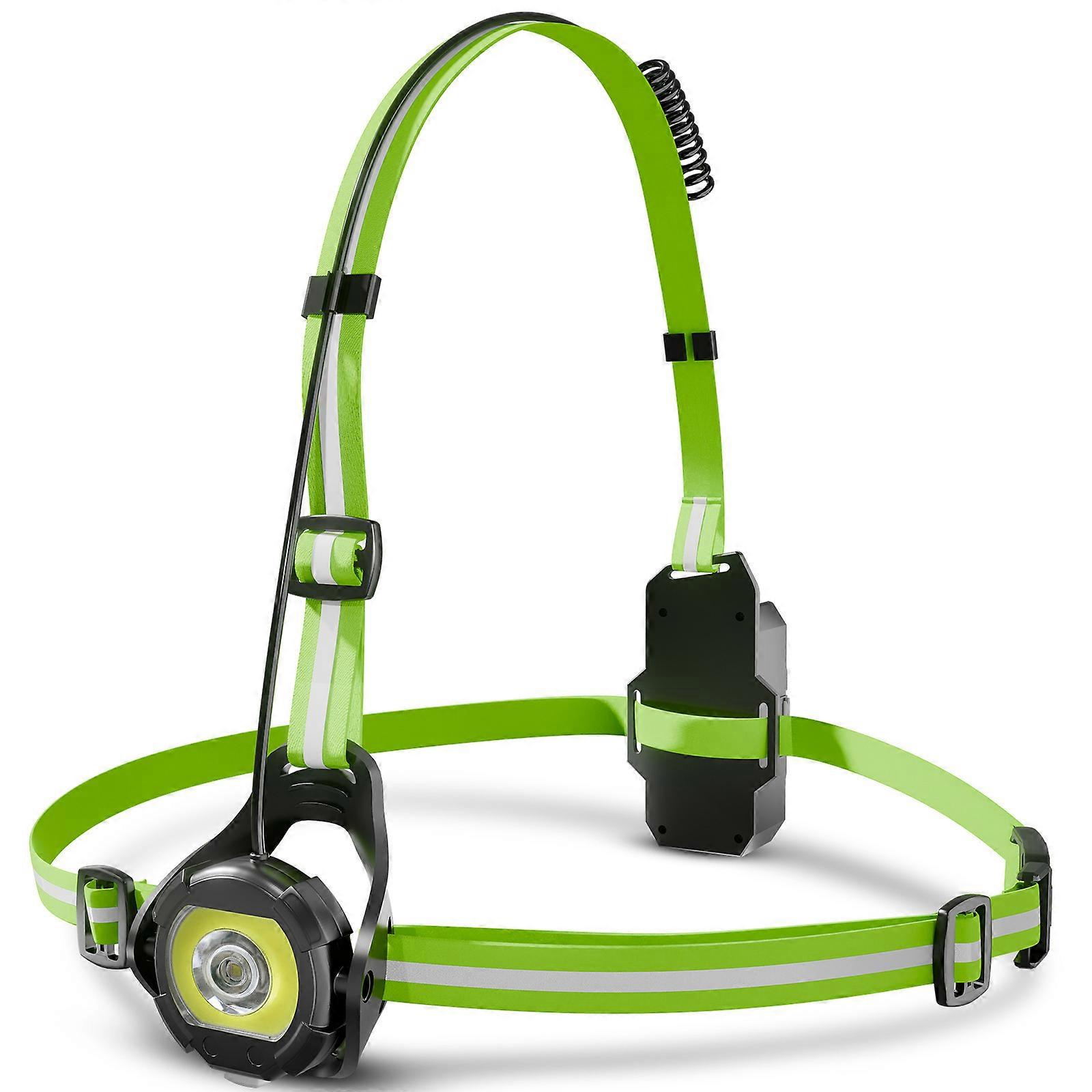 Regulable Chest Light 500 Lumen for Runner Features Multiple Lighting Models Waterproof Type C Charging  Green