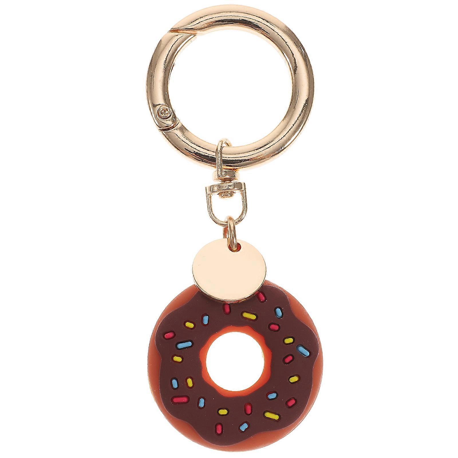 1Pcs Silicone Protective Case for Protecting Brown Doughnut Shape