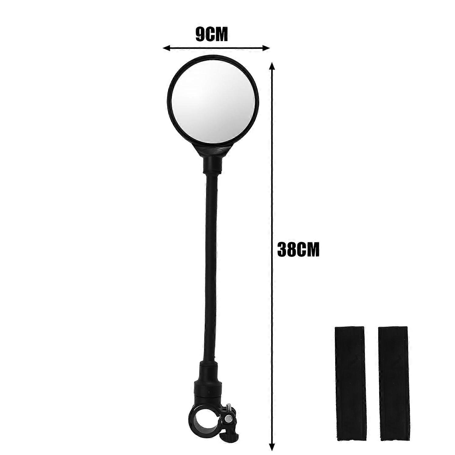 Bike Handlebar Mirror 360 Rotation Adjustable Rearview Mirror Shockproof Convex Wide Angle for Universal Motorcycle E-Bike