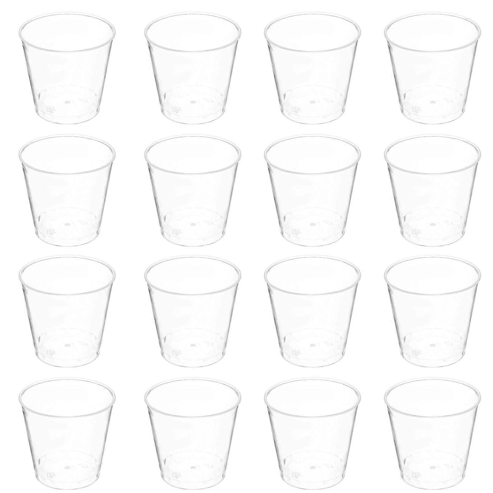 50Pcs Sample Tasting Cups Transparent Plastic for Milk Tea Serving