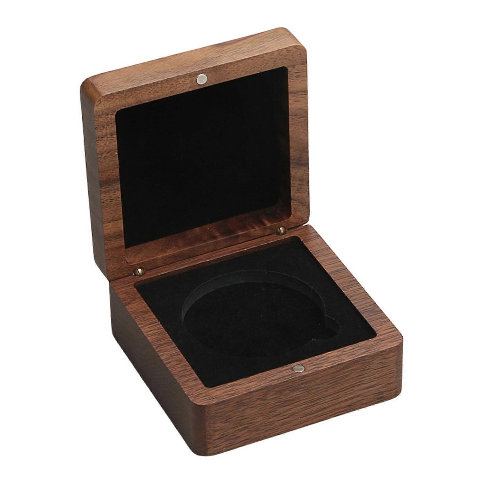Display Case Presentation Display Box Single Holder Box Solid Wood for Gifts
