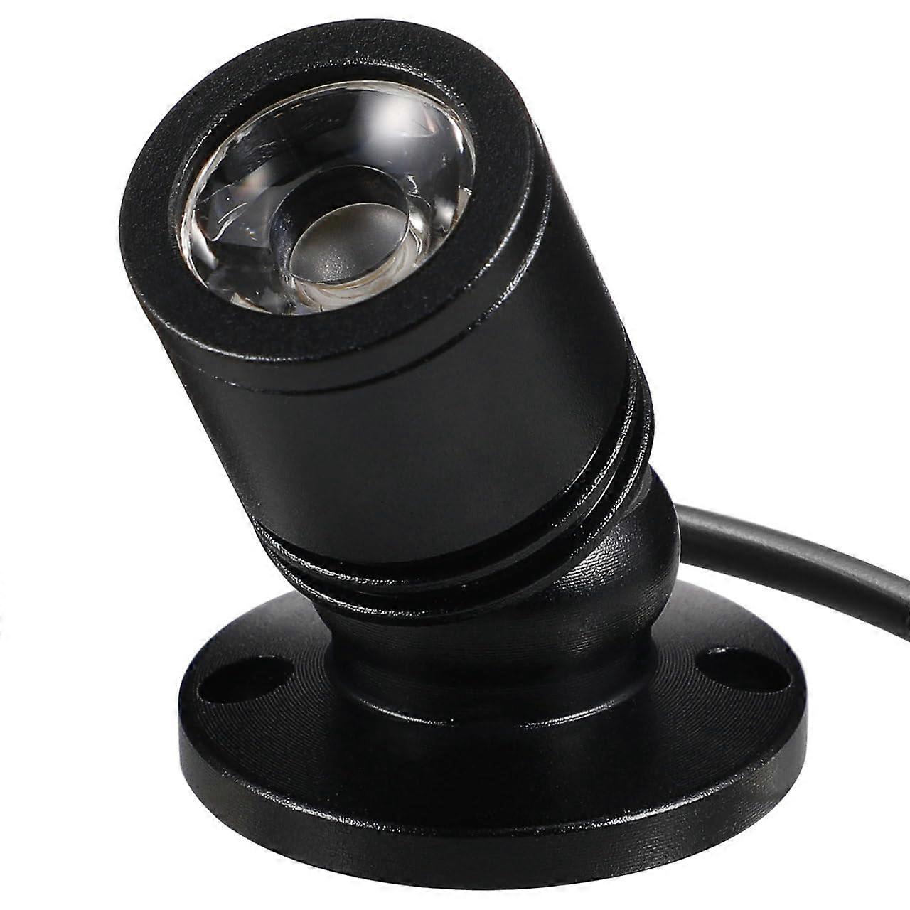 LED Display Light USB Powered Small Spotlight for Jewelry Showcase, White Black 4.3x2x2cm