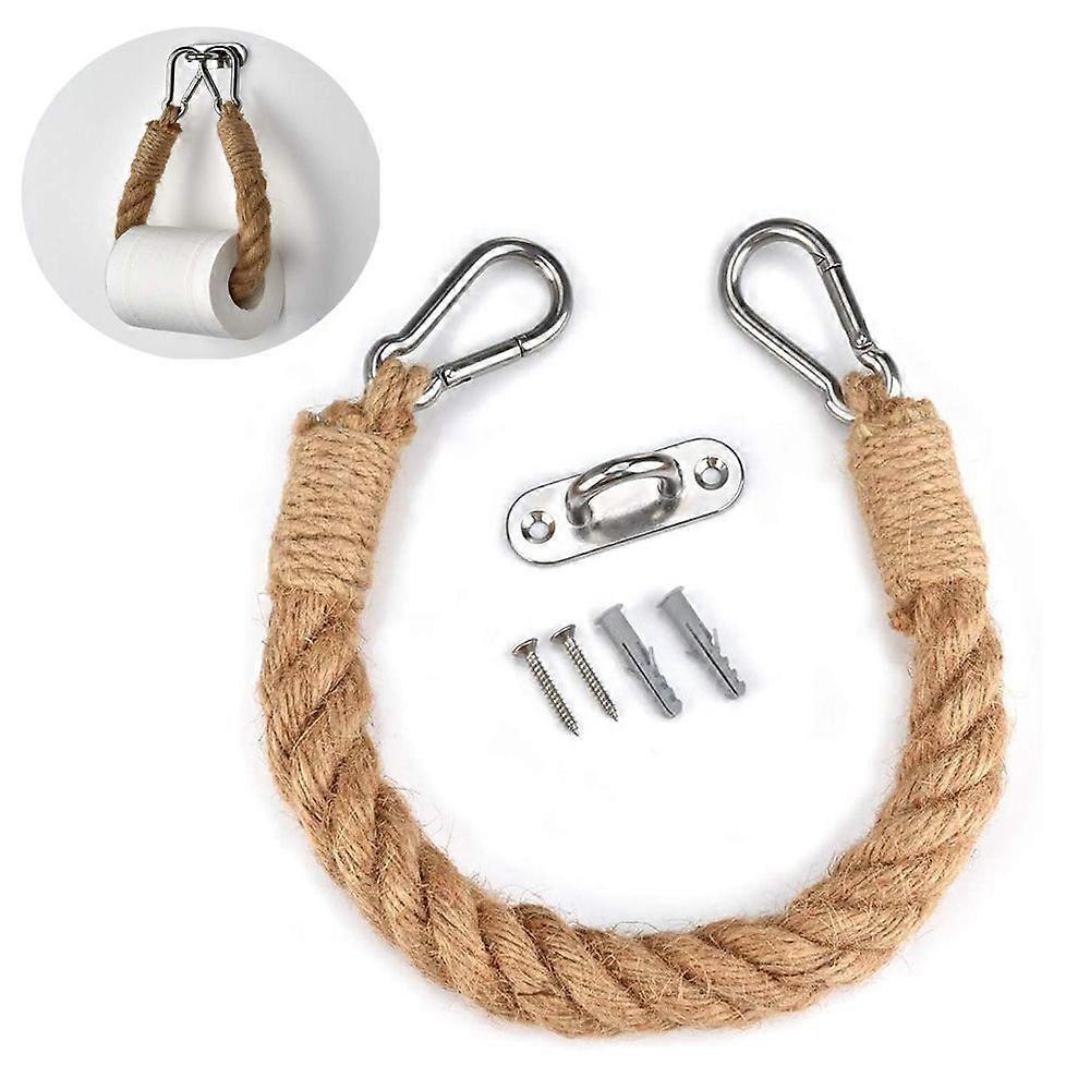 Kitchen Wall Hanging Paper Holder Toilet Hemp Rope