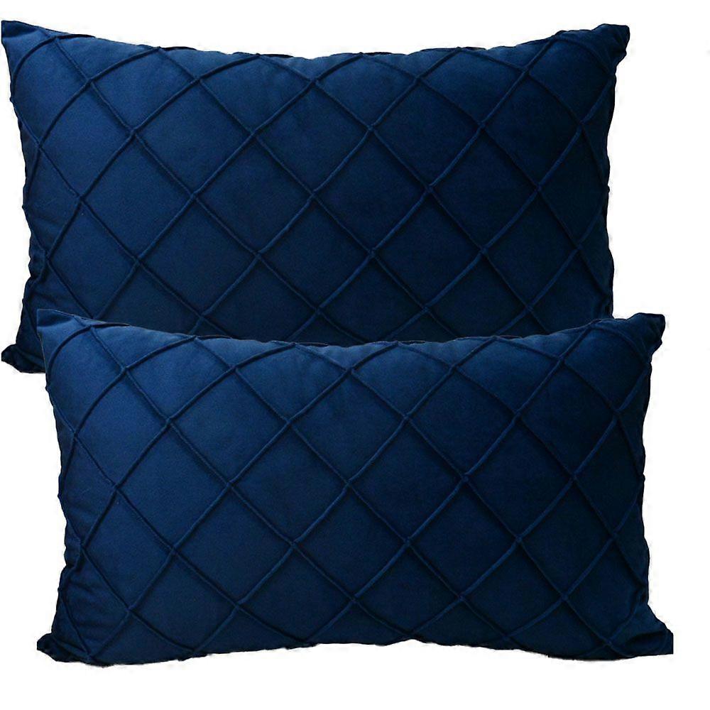 2pcs Rectangular pillowcase with striped pattern Simple solid color