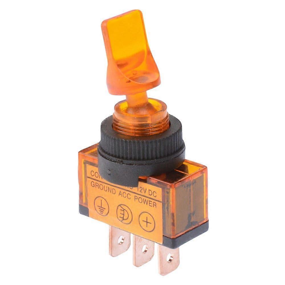 Amber 12V Illuminated OnOff Toggle Switch SPST 20A LED Indicator For 12V DC Applications