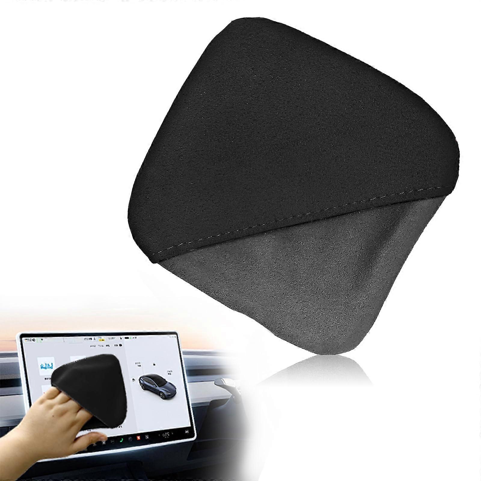Car Screen Cleaner Glove with Microfiber Cloth, Scratch for Touchscreen and LCD Display, Black Gray