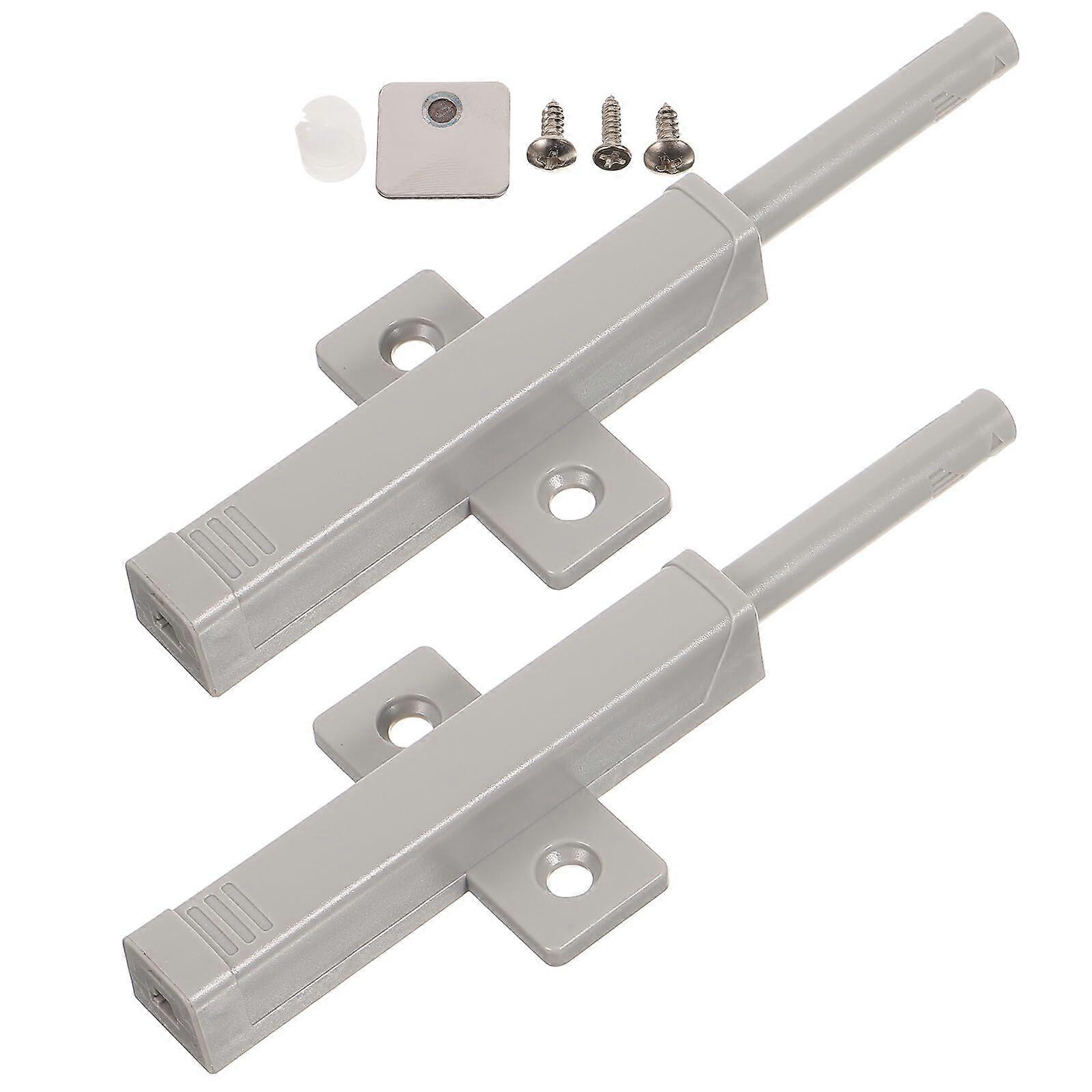2 Sets Heavy Duty Push to Open Cabinet Latch SelfBouncing Concealed Hardware for Kitchen Closet