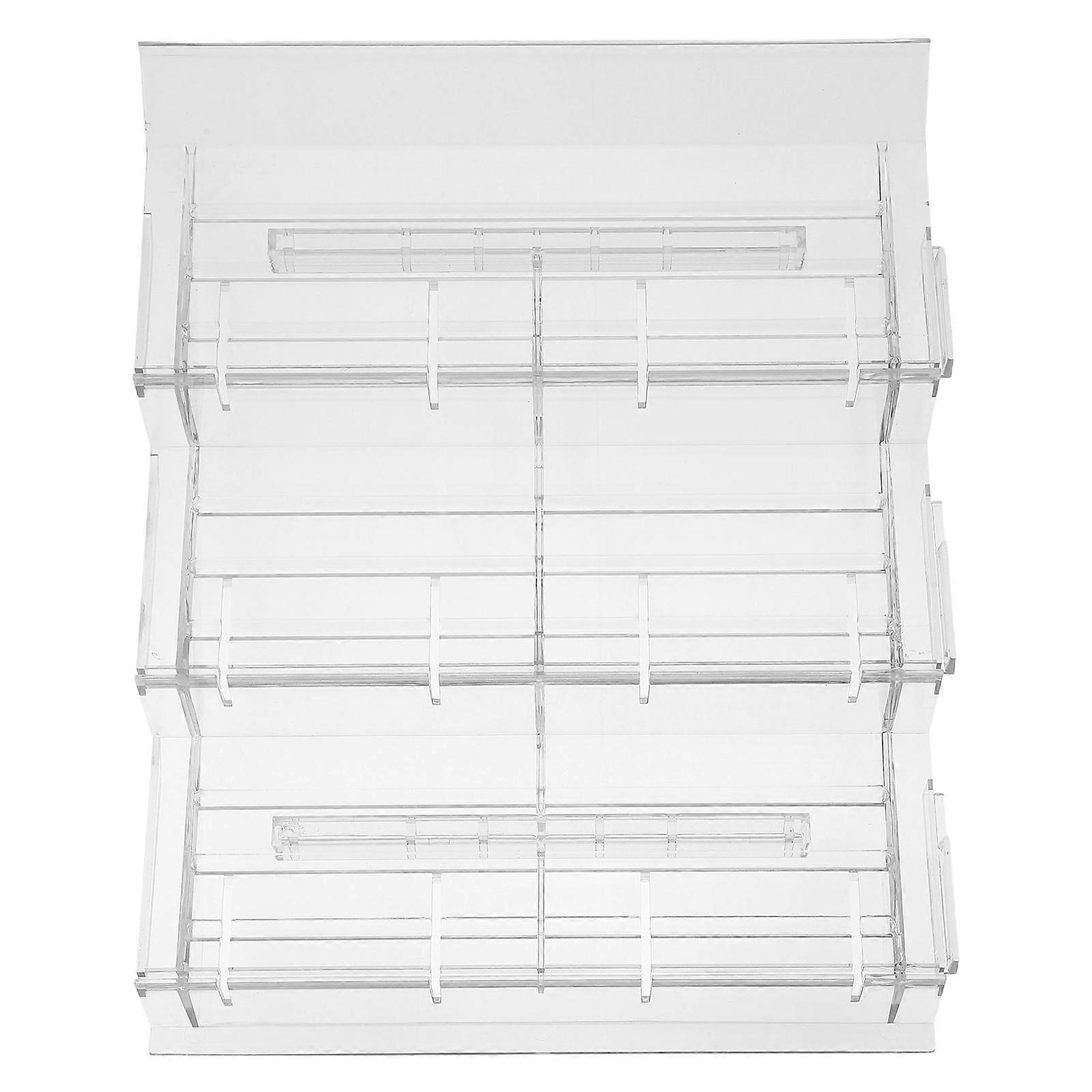 Plastic Clear Display Riser for Retail Food Organizer with 3 Layers