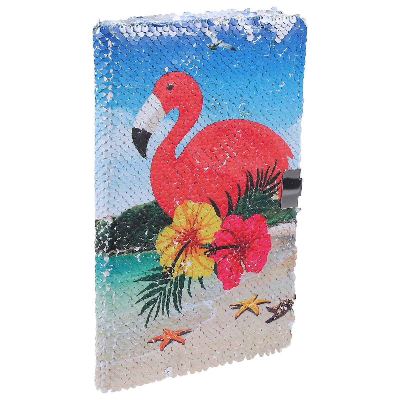 Flamingo Notepad Sequin Notebook for Writing Use Reversible Sequin Notebook