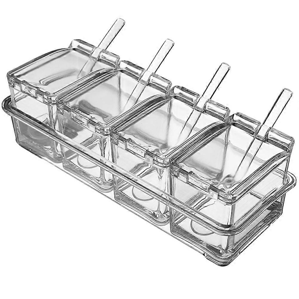 Assorted Color Acrylic Seasoning Box for Kitchen Storage 1Set