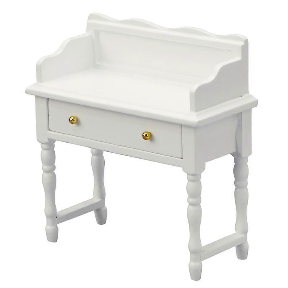 Miniature Wooden Table White Model for Home Use