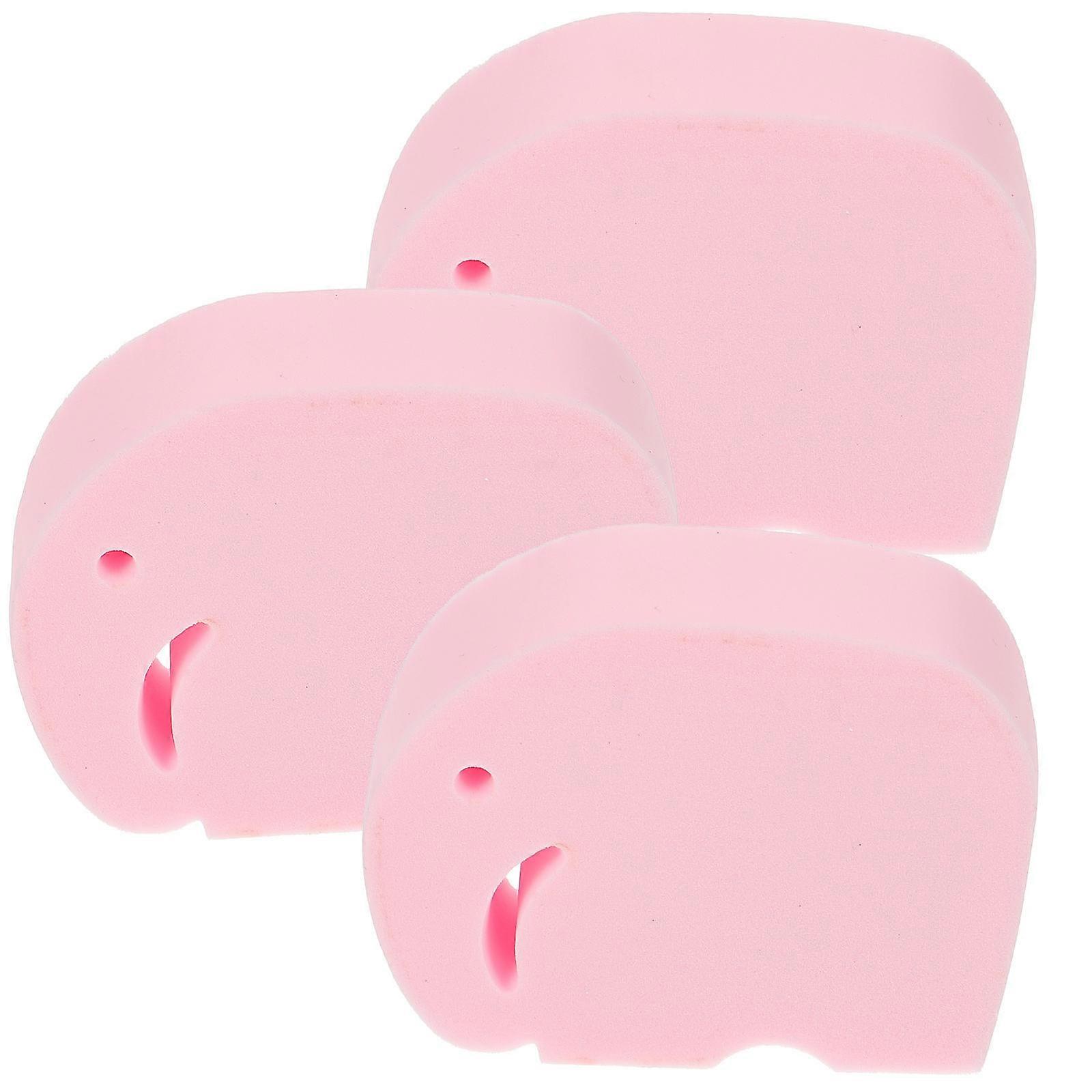 Exfoliating Body Scrubber Shower Sponge for Bath 3Pcs Pink Pva Material