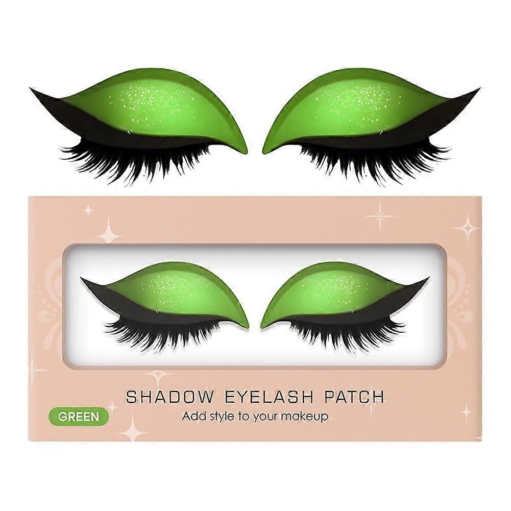 Reusable Eyeshadow and Eyelash Kit Green 2in1 Fast Application WaterResistant Beginner Friendly