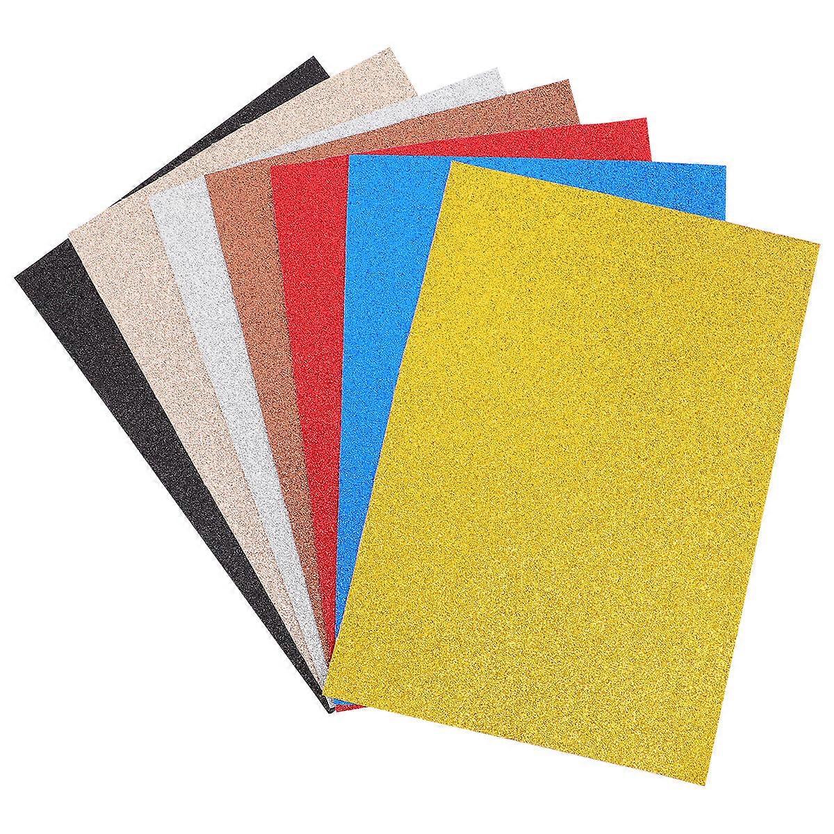 Glitter Fabric for Sewing Crafts 7Pcs Assorted Color Material