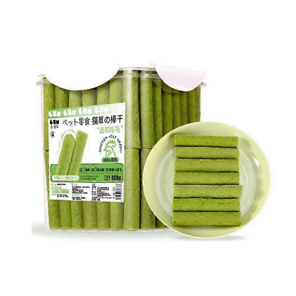 80PCS Cat Grass Teeth Grinding Stick Snacks Cat Teeth Cleaning Sticks Pet