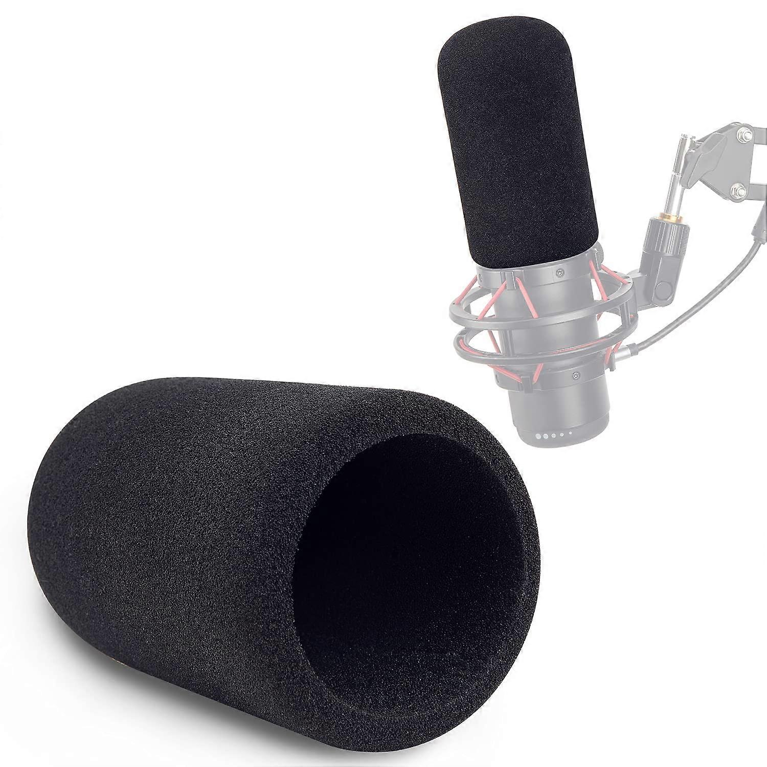 Pop Filter and Windscreen Foam Mic Cover for HyperX QuadCast for Noise Reduction and Easy Installation