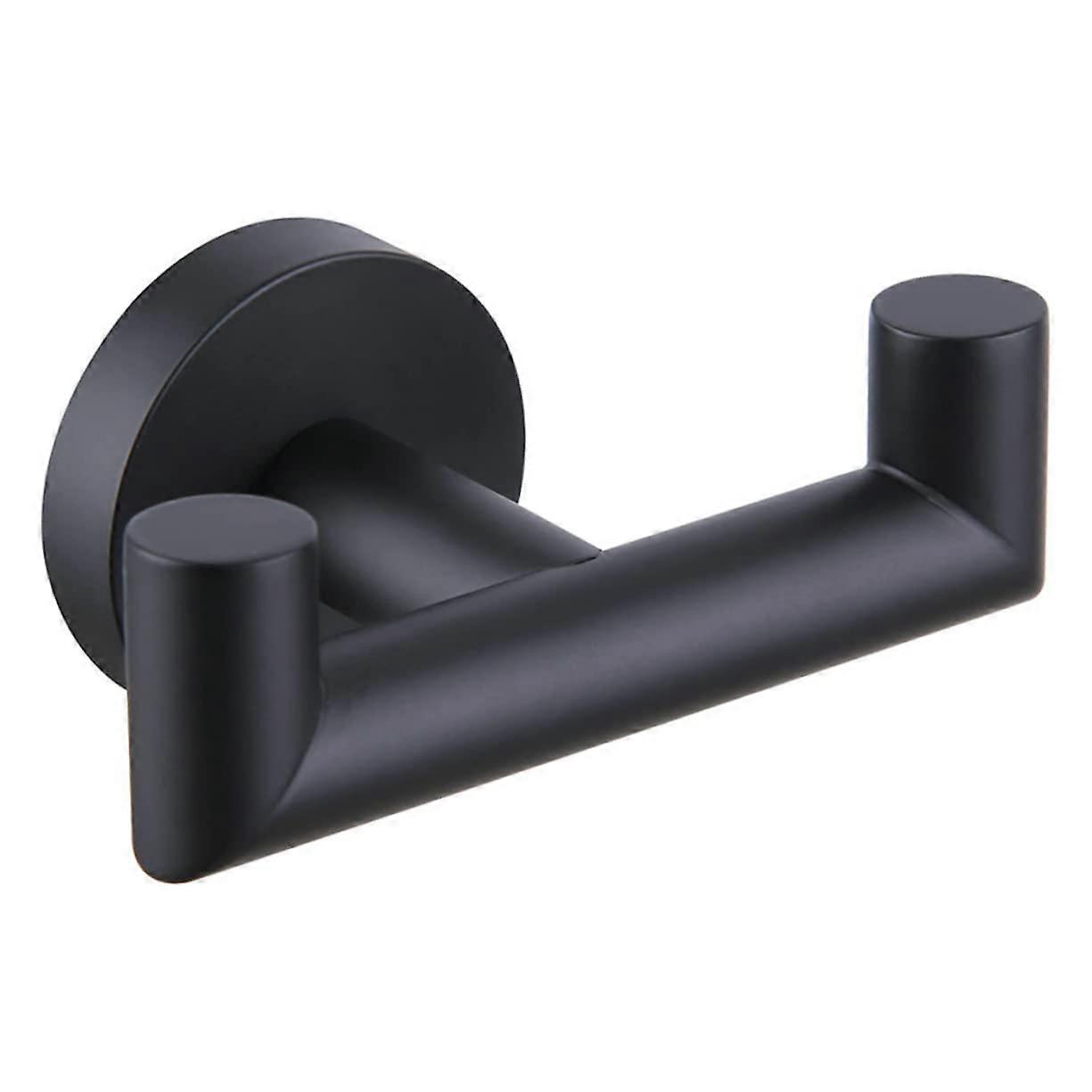 Bathroom Towel Hook Wall Mounted Stainless Steel Double Rack SpaceSaving Durable Easy Install