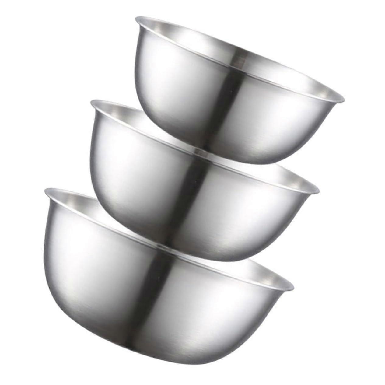 Large Stainless Steel Mixing Bowl with AntiSlip Flat Bottom for MultiPurpose Kitchen Use