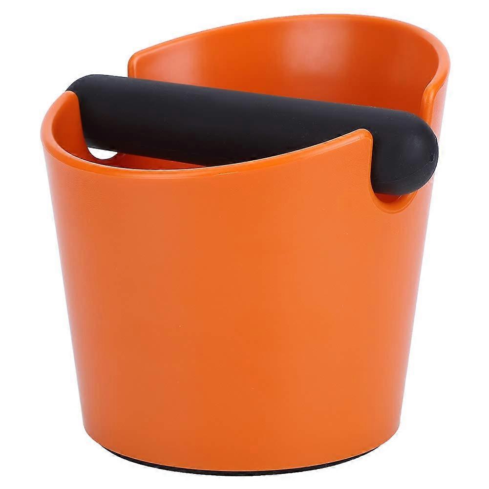 Orange 2.5L Open Coffee Knock Box with NonSlip Base and Deep Bowl Design