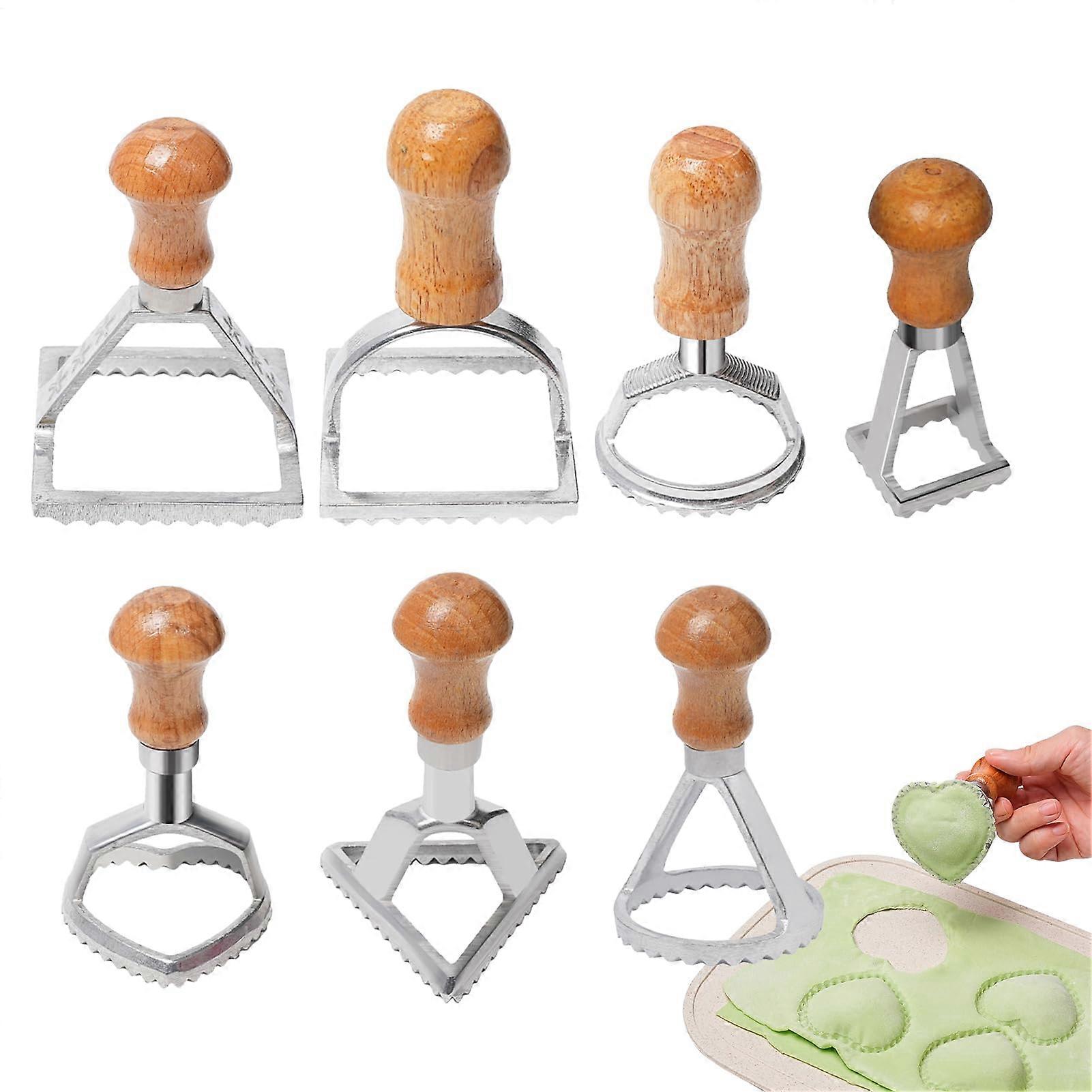 Dumpling Maker and Dough Cutter with Ergonomic Wooden Handle for Creative MultiFunctional Cooking
