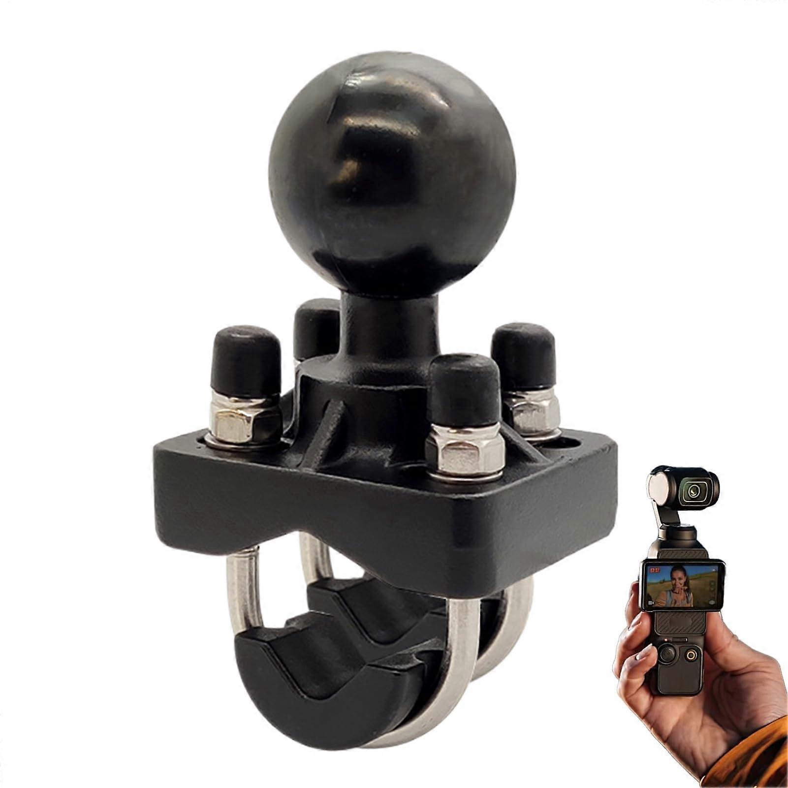 Motorcycle Camera Mount with Double UBolt, Quick Release, 360° Adjustable Vibration Protection