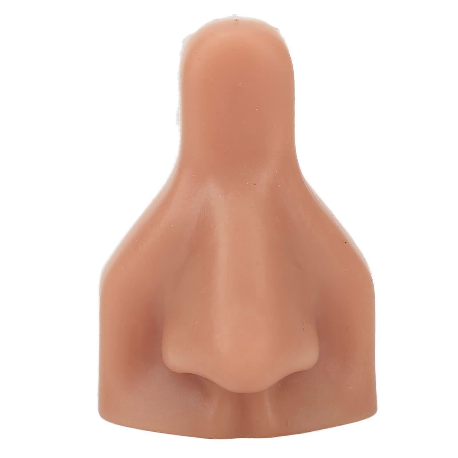 Silicone Nose Model Dark Skin for Piercing and Suture Practice, Realistic Reusable Training Tool