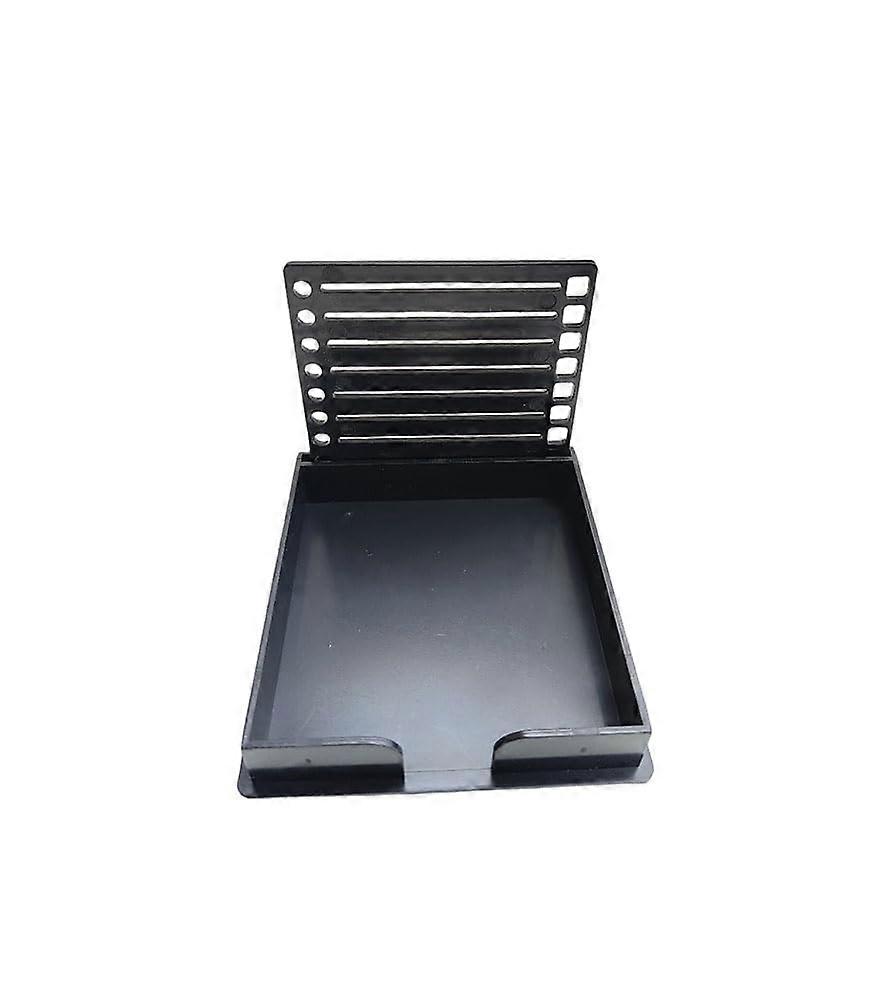 Sticky Note Holder with Builtin Templates ABS Memo Box Desk Organizer, Black