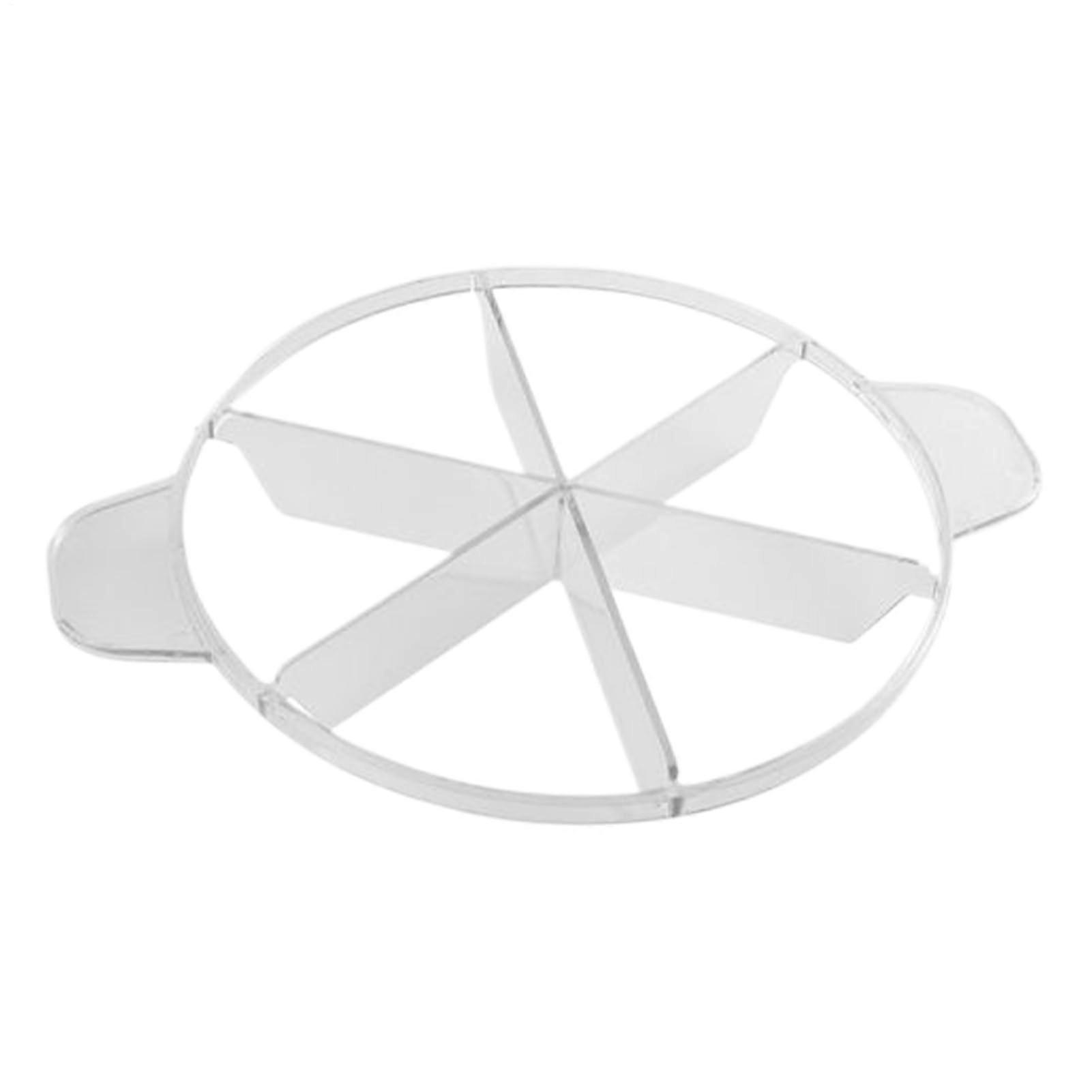Cake Portion Marker and Slicer with Adjustable Divider, Ergonomic AntiSlip Grip, Transparent 6Cut