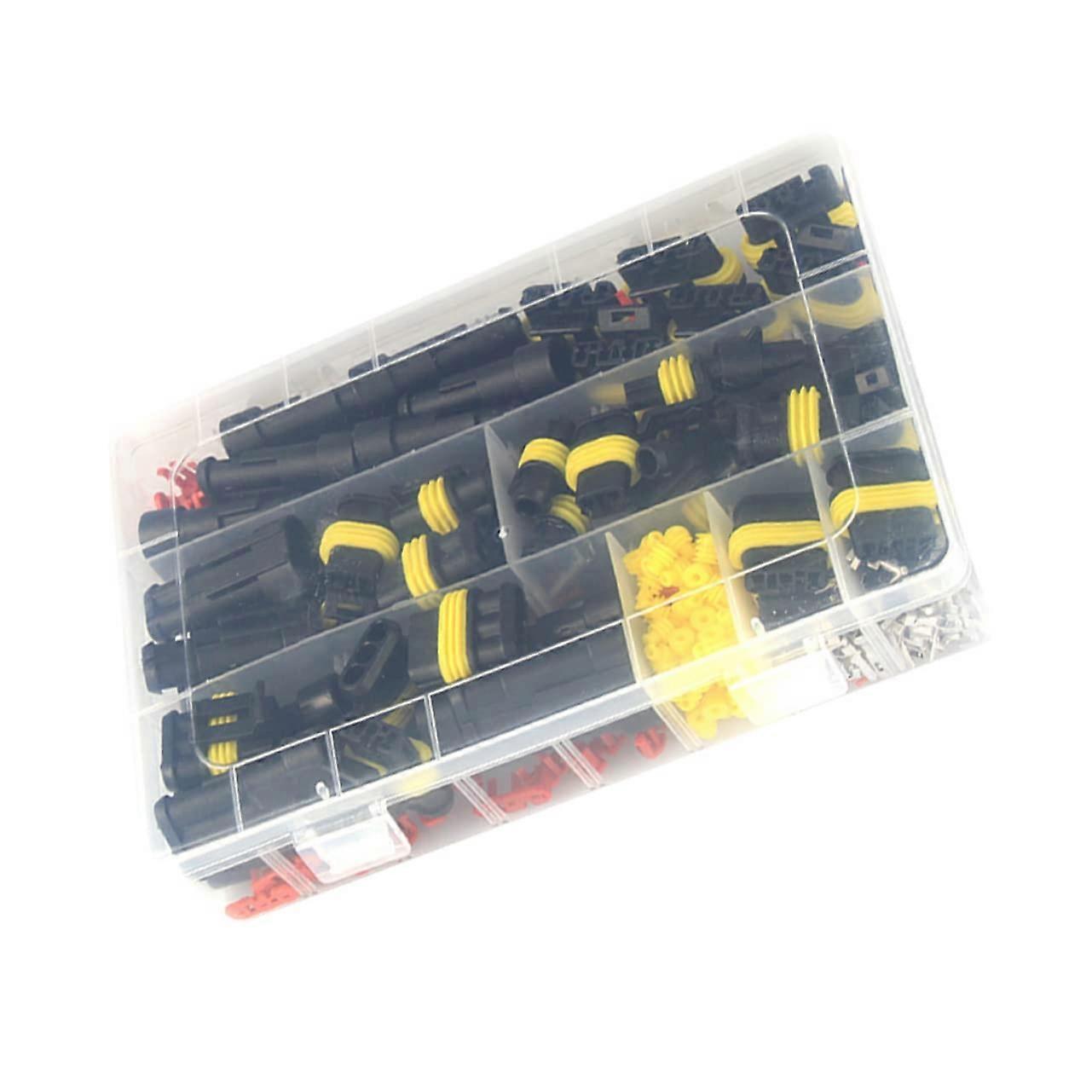 Waterproof Automotive Wire Connector Kit for Car Motorcycle  with Compact Storage Box