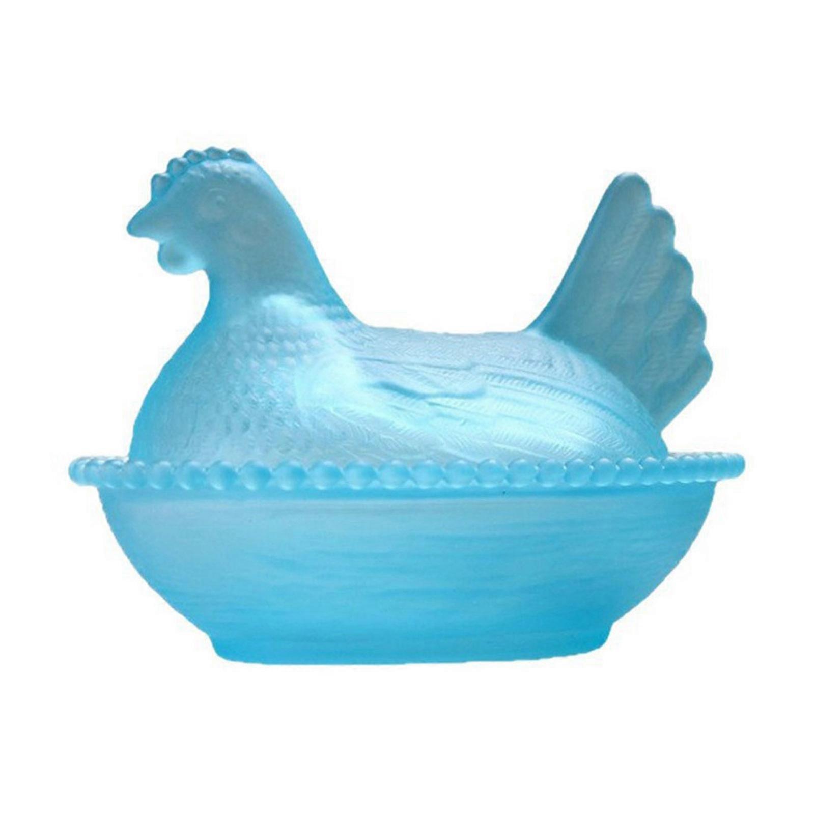 Candy Dish Glass Chicken Design for Home Tabletop Snack Storage