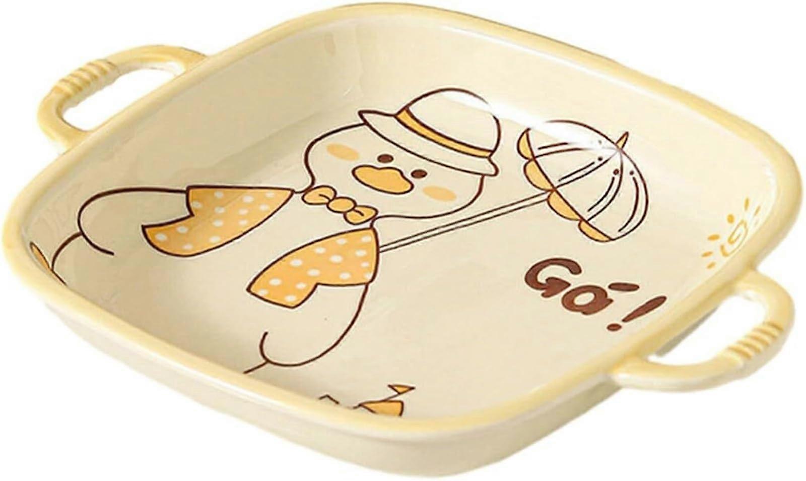Ceramic Soup Bowl and Square Baking Dish,  Temp Resistant, Microwave Dishwasher Safe