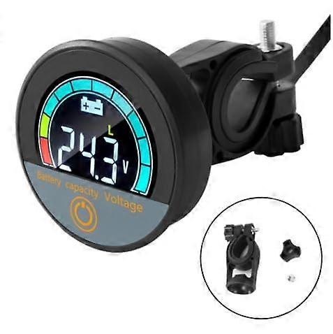 Handlebar Battery Voltage Meter Waterproof LCD Display DC8100V Capacity Gauge with Alarm