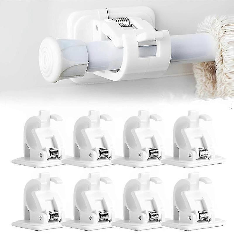 Adjustable curtain hanging rod brackets self adhesive no nails