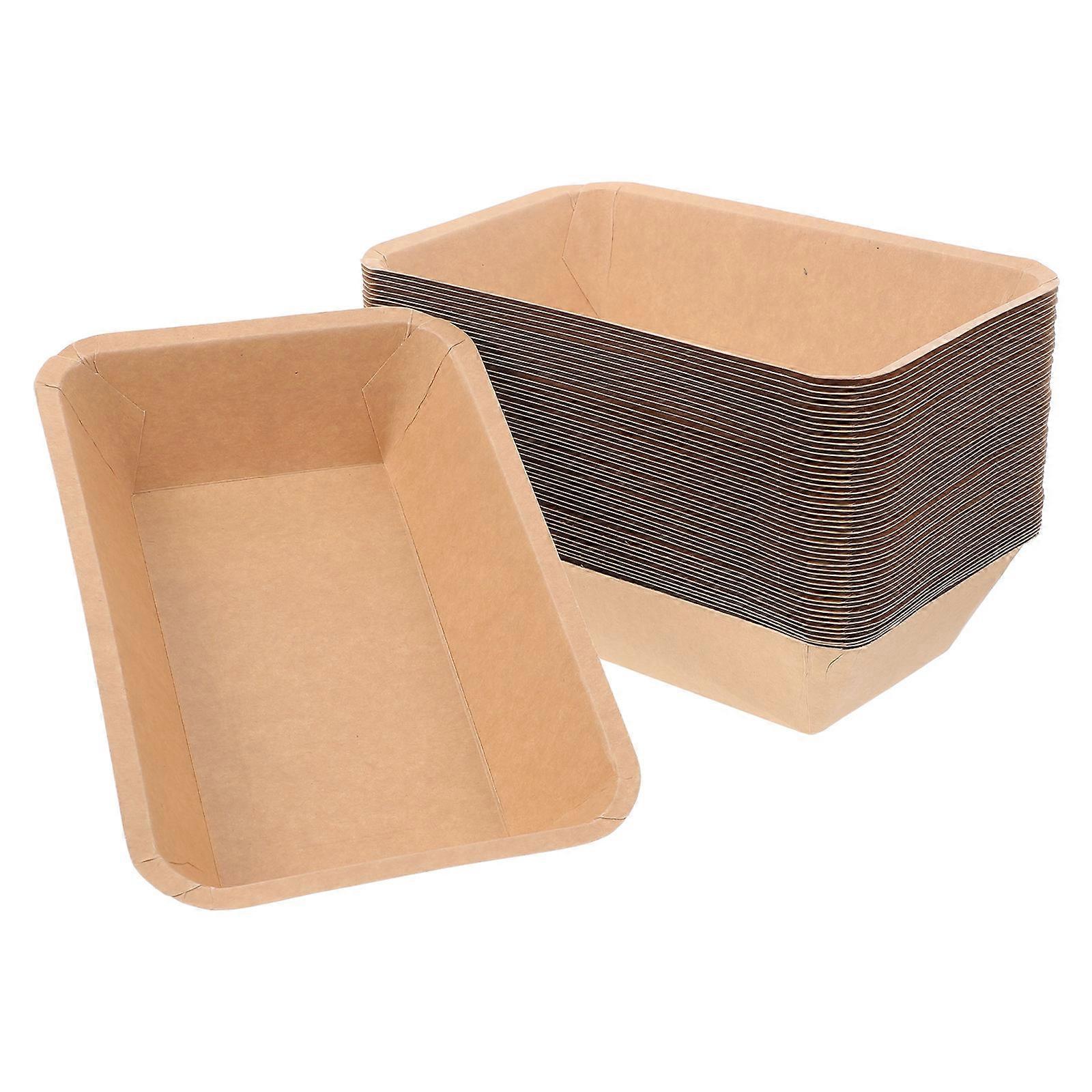 Khaki Barbecue for Use 50Pcs Paper