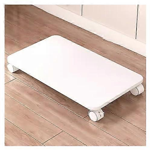 Mobile Printer Stand with Locking Wheels, White Under Desk Printer Cart for SpaceSaving Home Office