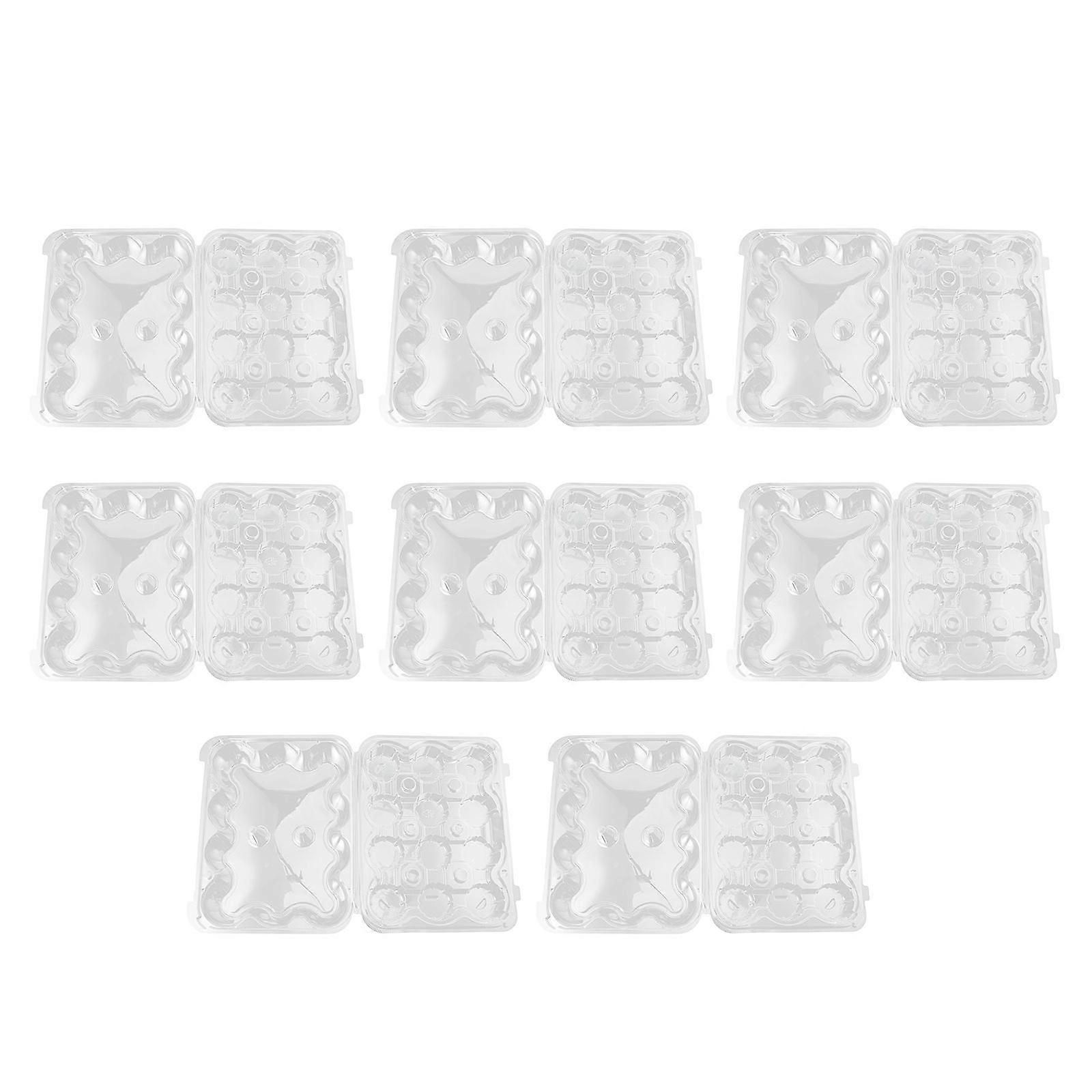 Cupcake Box Transparent Cake Container for Storage 8Pcs Pack