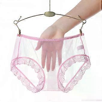 Ropa Interior Femenina Unterwäsche Damenhöschen Übergröße 4XL Weiche Spitze Mesh Vollständig transparent und dünn Sexy Höschen Dessous