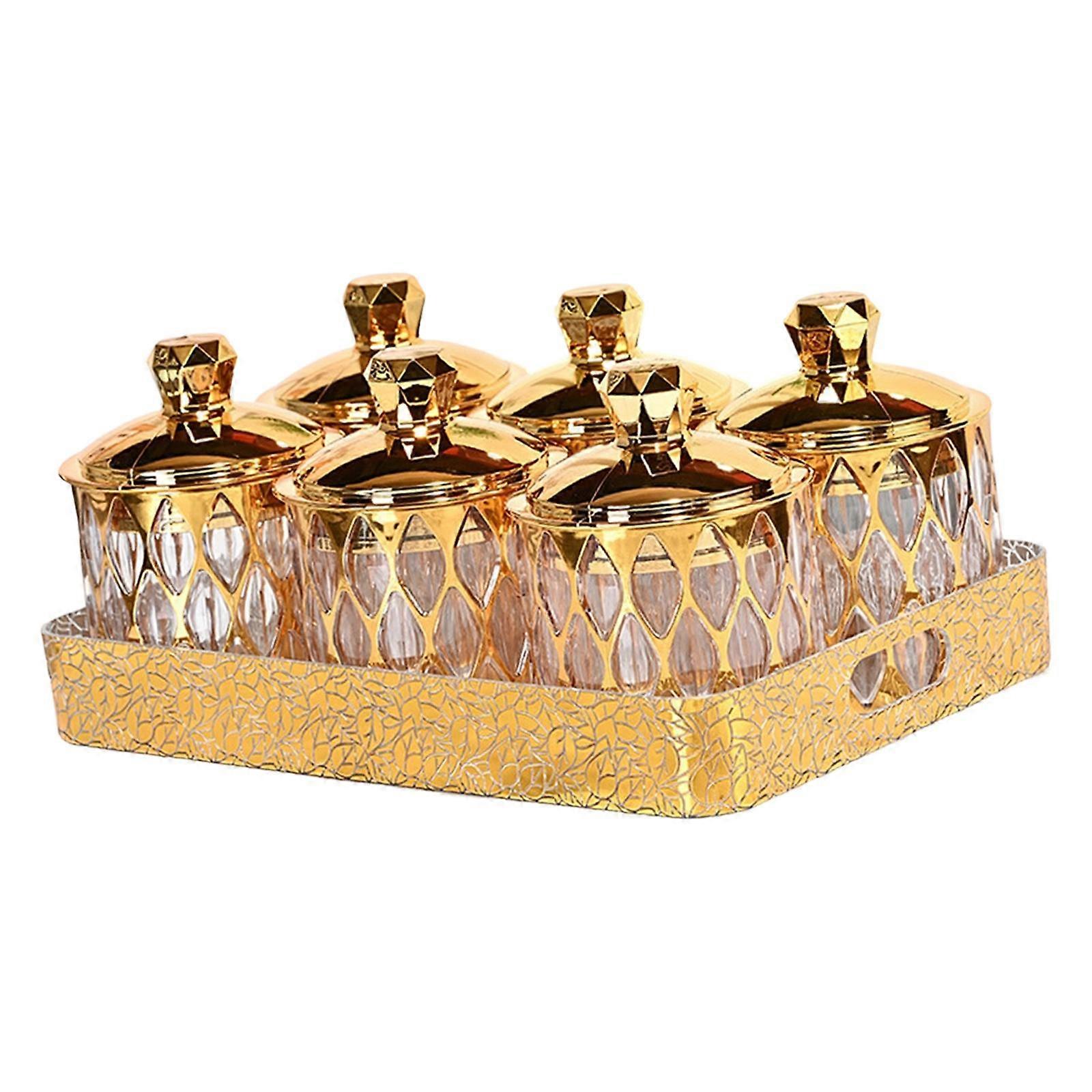 Kitchen Storage Jars Decorative Space Saving Organizer for Tea Nuts Dessert