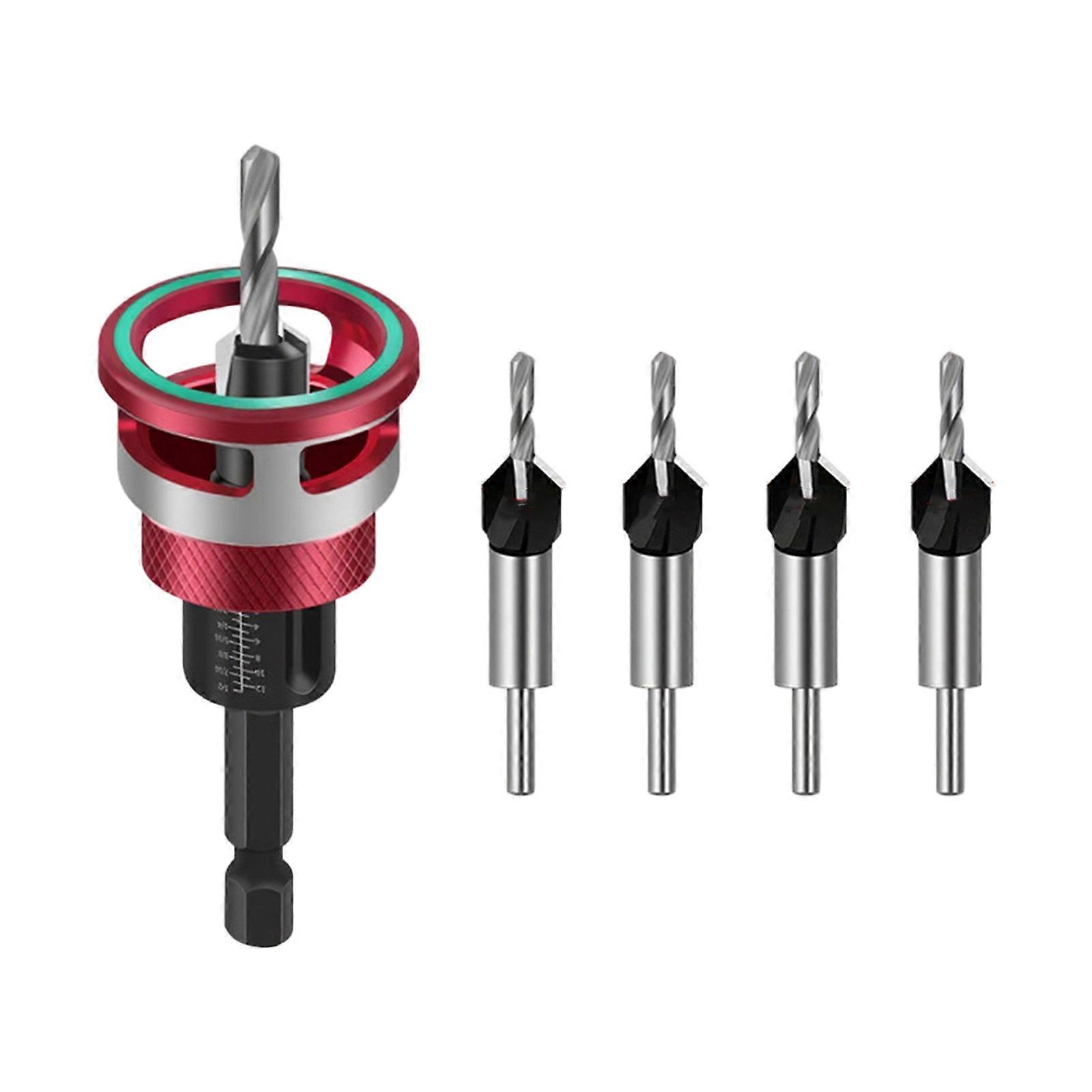 Countersink Drill Bit Set - HSS M2 with Depth Stop - for Woodworking Projects