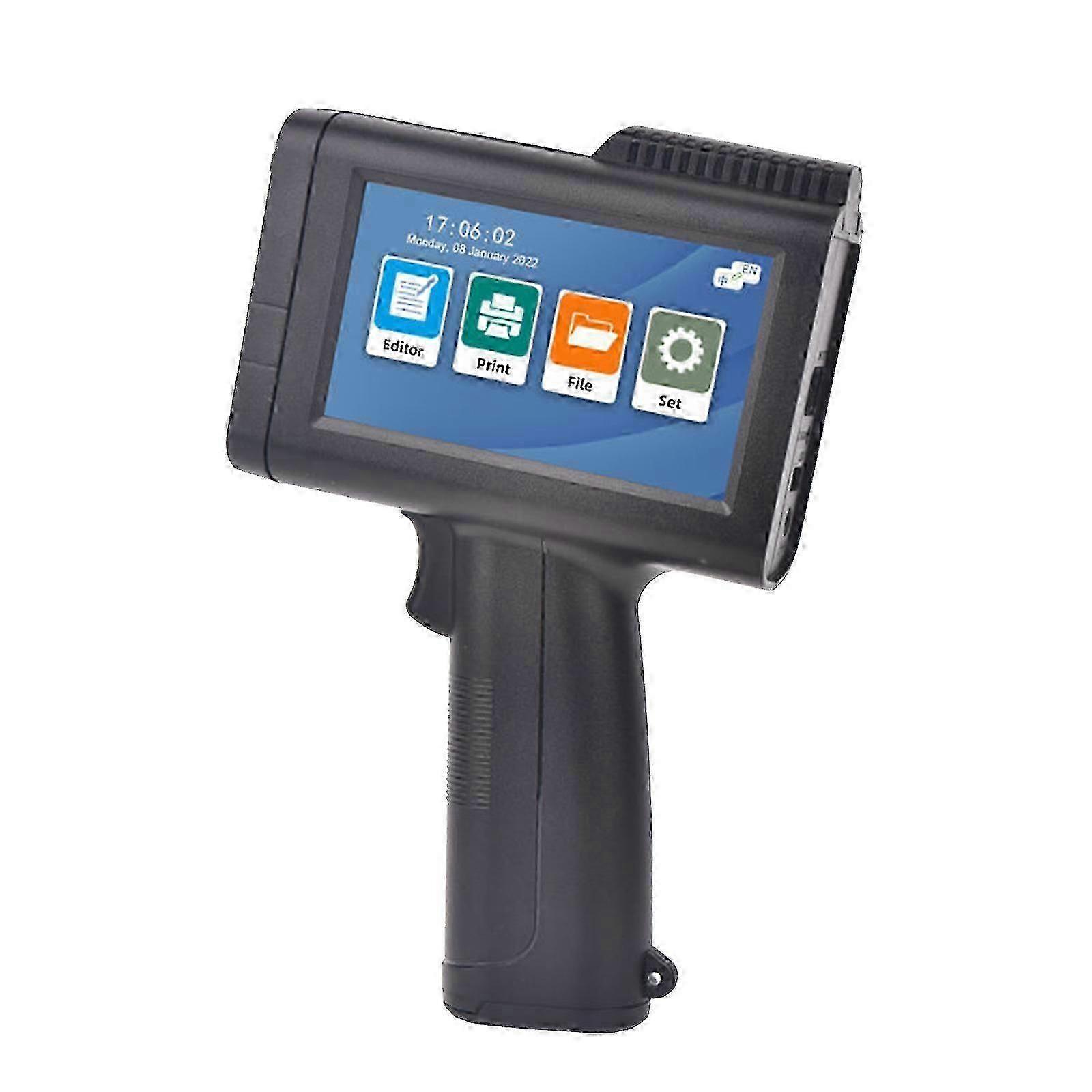 Industrial Handheld Inkjet Printer with 4.3 Inch Touch Display, 600dpi, Multilingual Support for Barcode & QR Code Printing