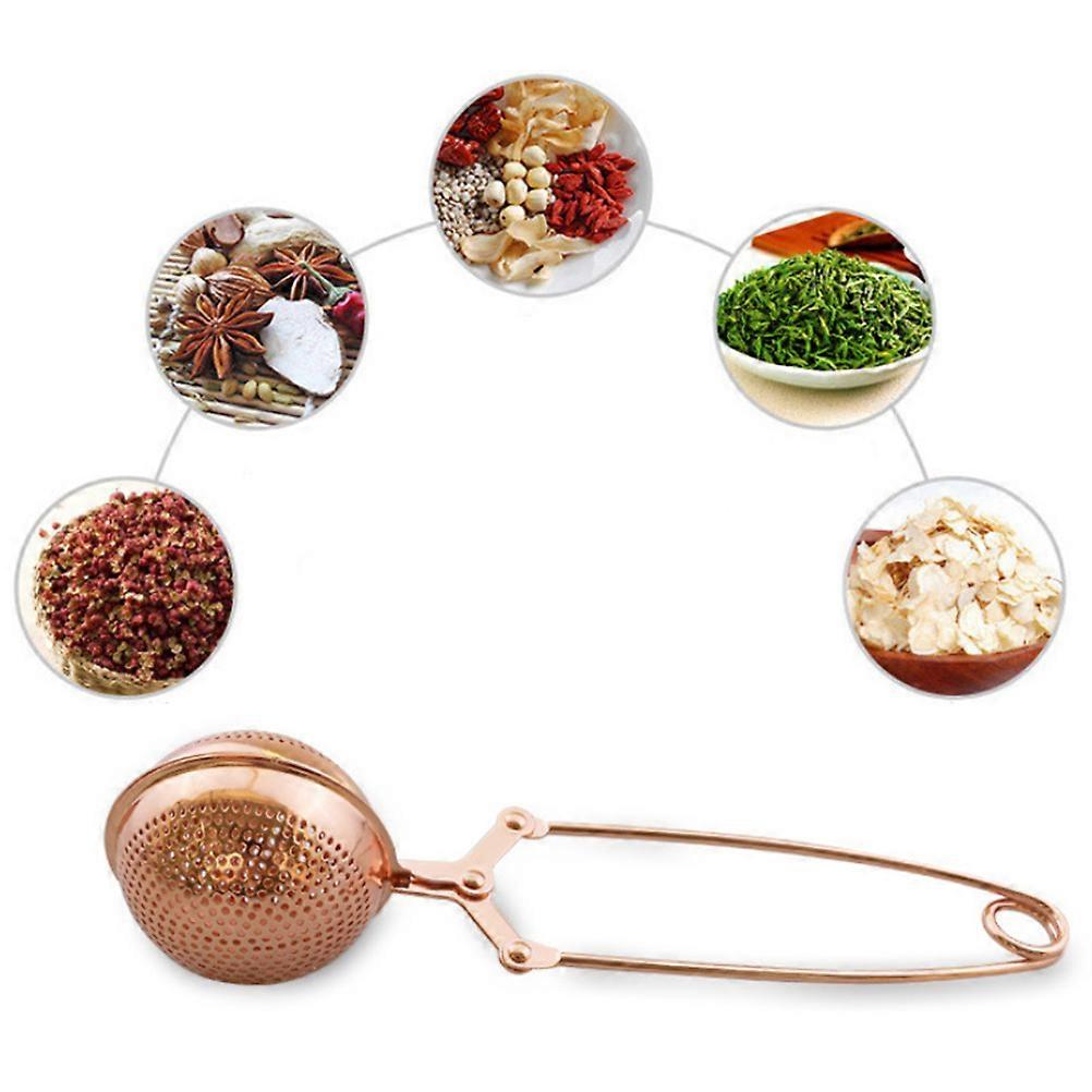 Filter Tea Strainer Creative Tea Filter with Handle 1Pcs Rose Gold
