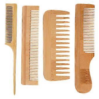 4 Pcs Wooden Comb,Bamboo Peine De Bambu Para El Cabello for Women Men, Bamboo