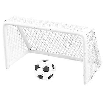 mini fotboll dekoration dockhus fotboll mål set inomhus lekjärn 1set
