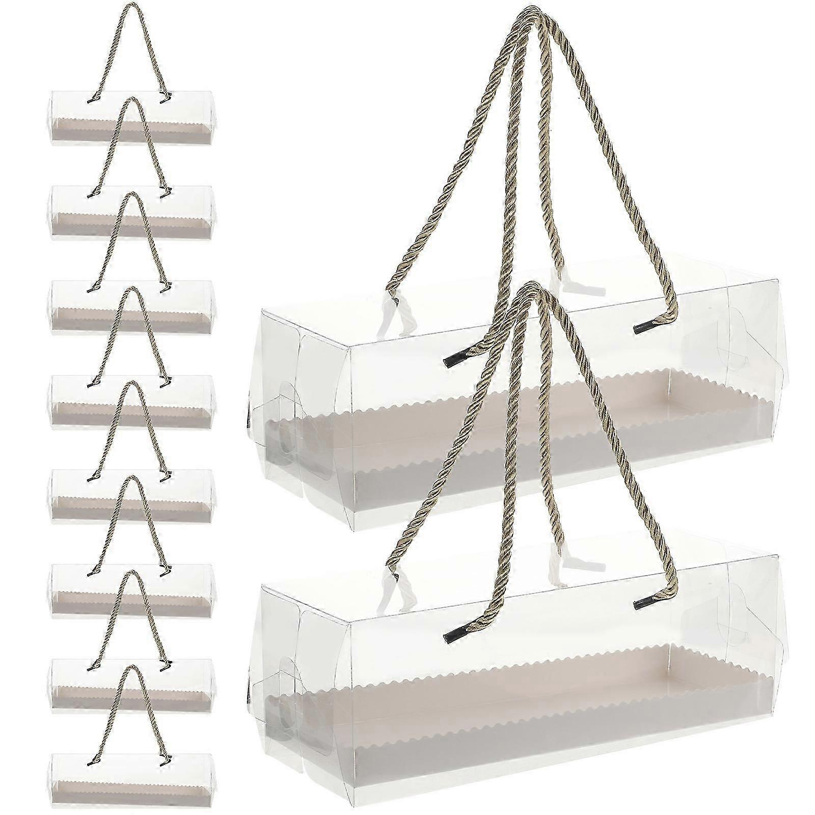 Egg Roll Packaging Box Clear Cupcake Boxes for Storage 10Pcs Containers