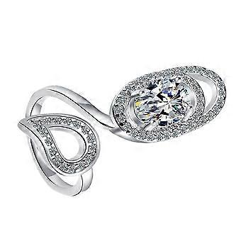 1 Pc Otwarty Pierścień Do Paznokci Kobiety Ozdobny Pierścień Rhinestone Ring Decoration