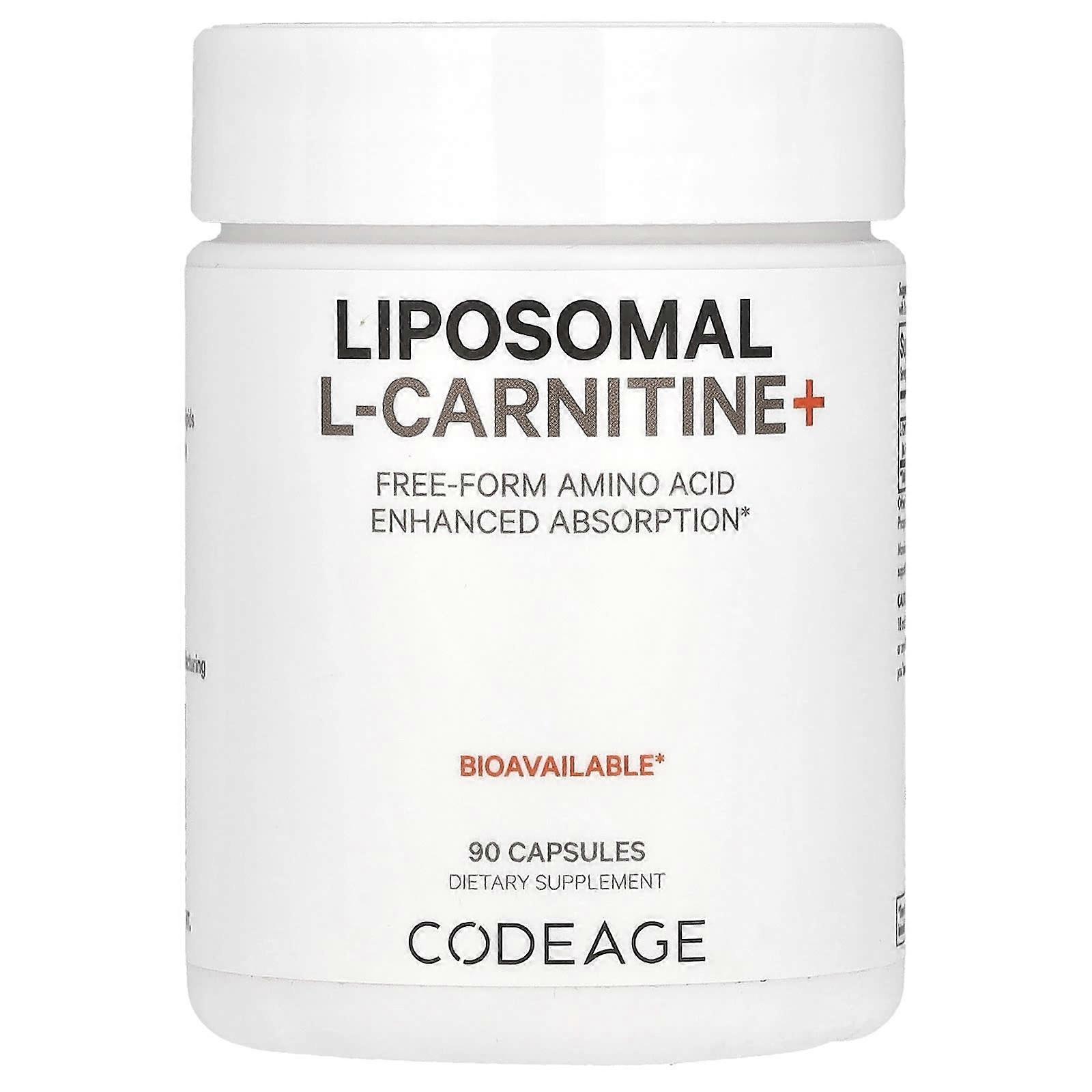Codeage, Liposomal L-Carnitine+, 500 mg , 90 Capsules