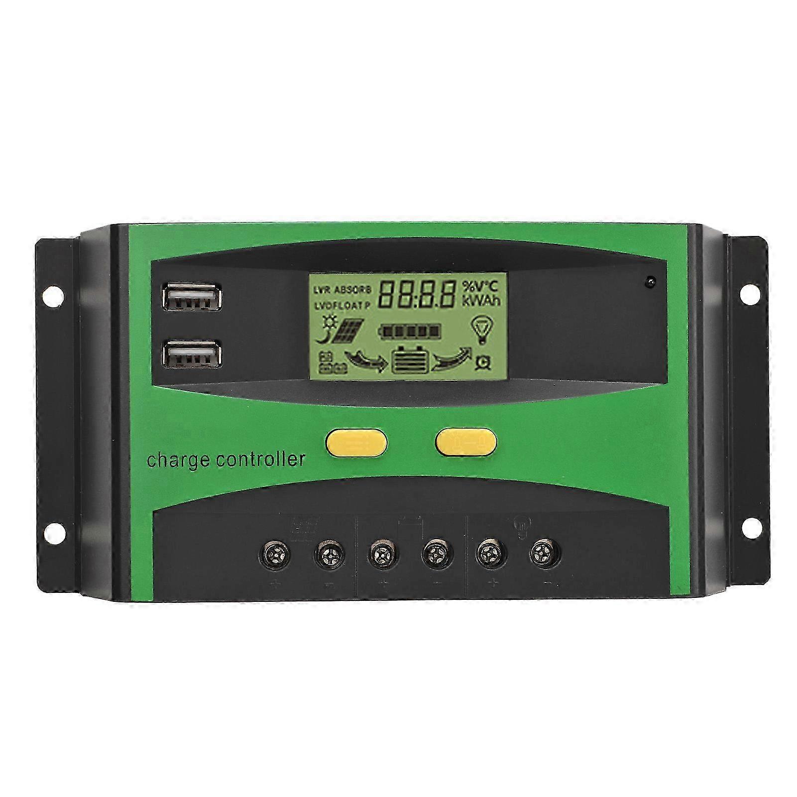 Solar Charge Controller Automatic Recognition LCD Screen Current Display Intelligent Solar Regulator 12V 24V